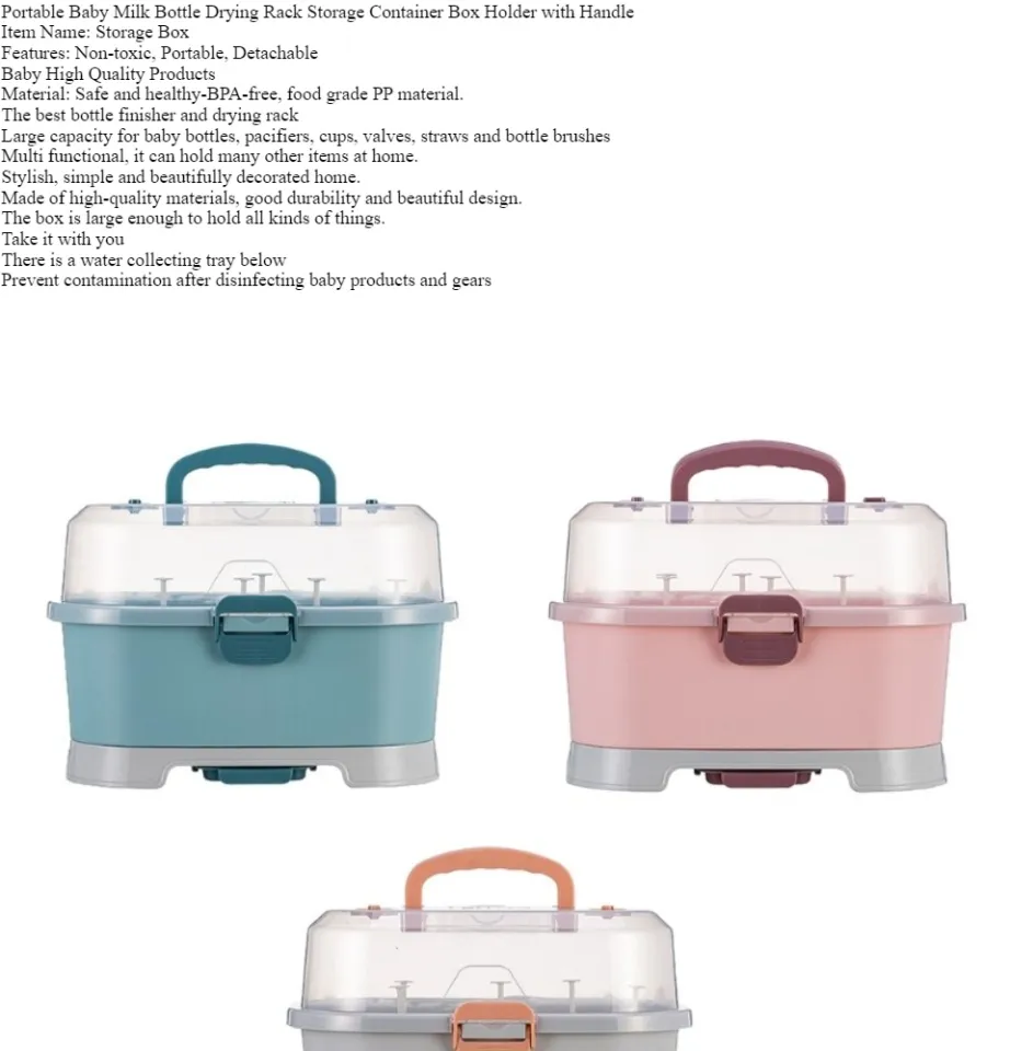 Baby Bottle Drying Storage Rack Large Nursing Bottle Organizer