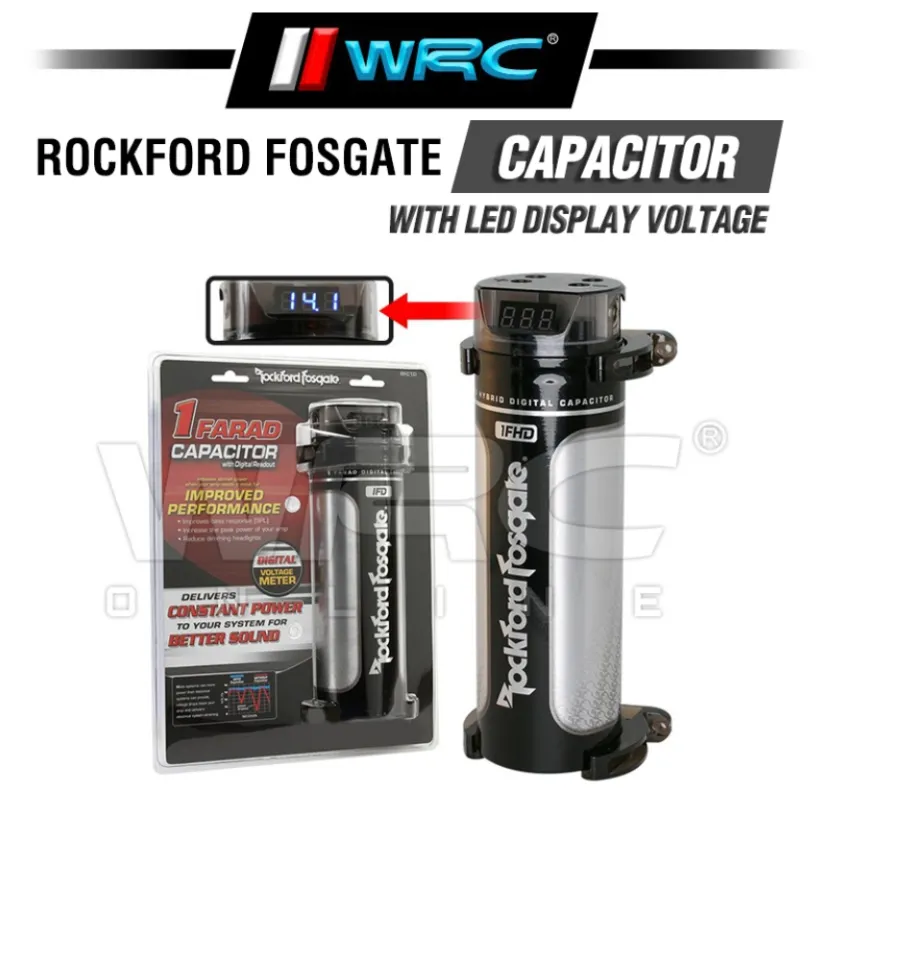 Rockford Fosgate RFC1D 1 Farad Capacitor Energy Storage Reinforcement  Capacitor with LED Voltage | Lazada