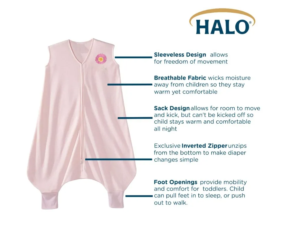 HALO SleepSack Early Walker Wearable Blanket Pink Flower safe sleep sack toddler sleeping pajama bedding Lazada PH