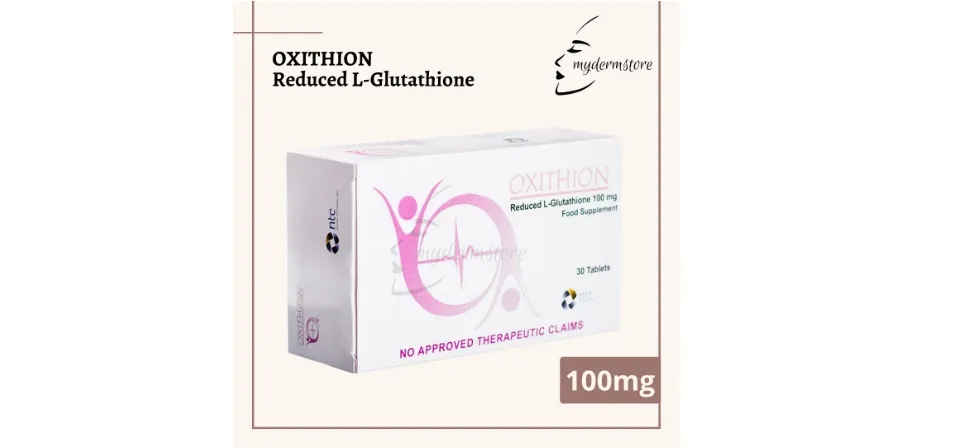 glutathione 100 sublingual tablets Oxithion Reduced L-Glutathione (100mg) - 30tablets | BRAND NEW 100%  AUTHENTIC tablets skincare skin whitening skin whitening glutathione  sublingual antioxidant gluta immune system booster | mydermstore