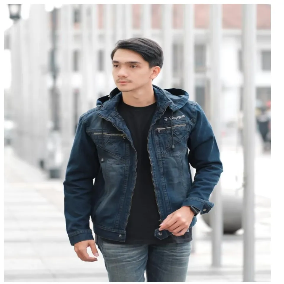 Jaket shop denim hoodie