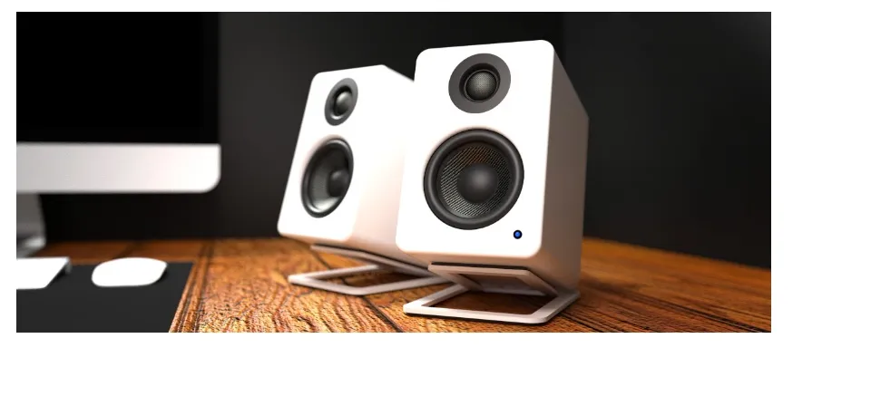 KANTO YU2 Powered Desktop Speakers with Built in DAC (White Color