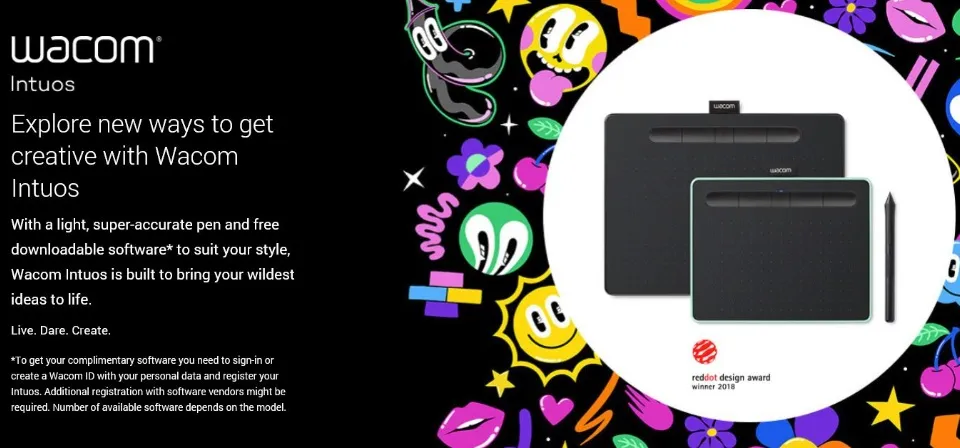 Wacom Intuos Small Bluetooth (CTL-4100WL) with Bluetooth Graphic