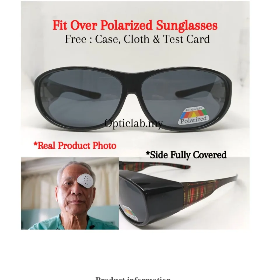 Fit over polarized Sunglasses Kaca Mata Hitam UV400 Polaris sunglass Men Women fashion shades for driving Sport Cataract Eyecare Lazada