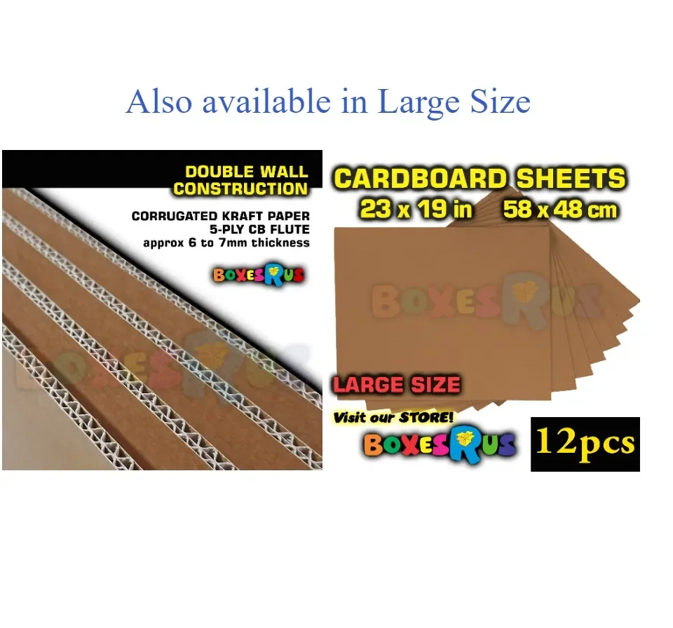 Corrugated Cardboard Sheets 10 pcs bundle Thick Card board Kraft Paper Pads  for Packaging and DIY Letter Standee