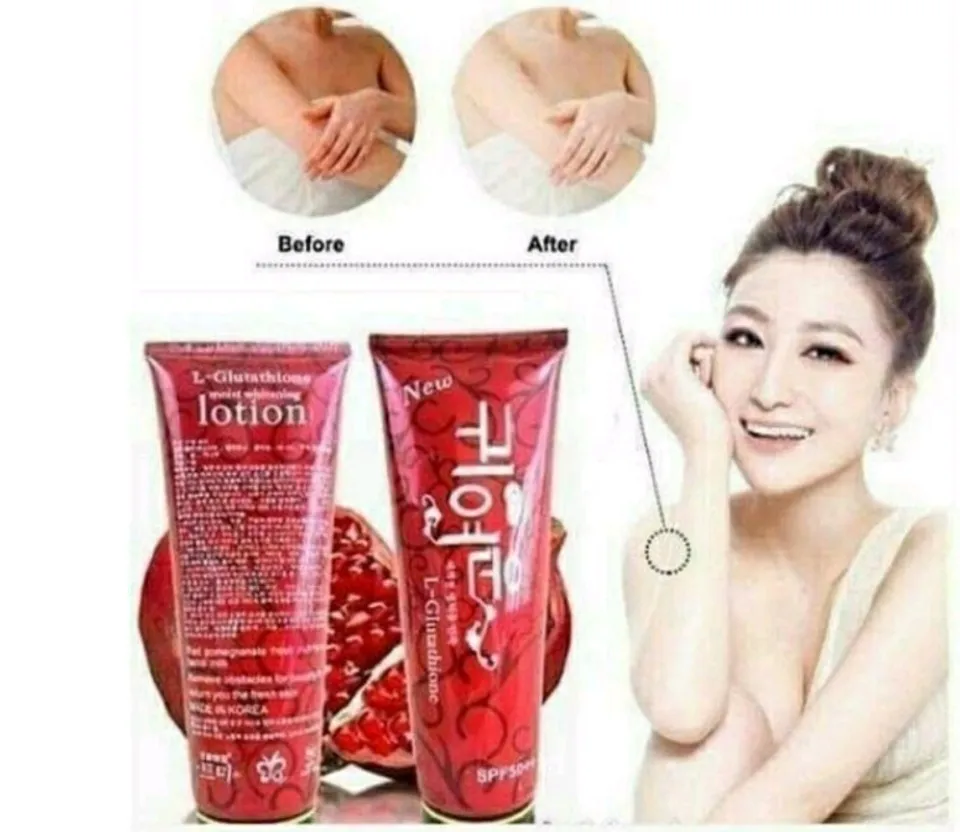 l-glutathione moist whitening lotion red pomegranate M'Sia Ready Stock ''RED ''Fresh Nutrition Facial & Body Milk SPF50++ 300g (RED) Korean Fire Camellia Cleansing Eye Dark Circles - العناية بالبشرة الباهتة Pack Size:30 cap