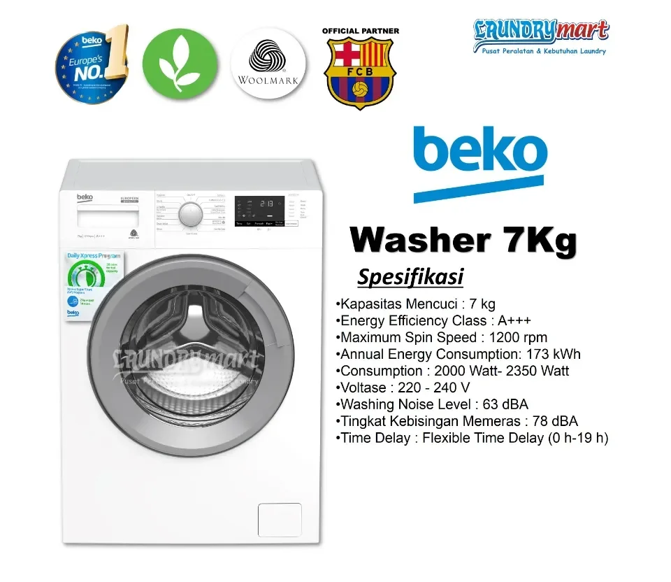 BEKO WASHER / MESIN CUCI / MESIN CUCI LAUNDRY KAPASITAS 7 KG | Lazada  Indonesia