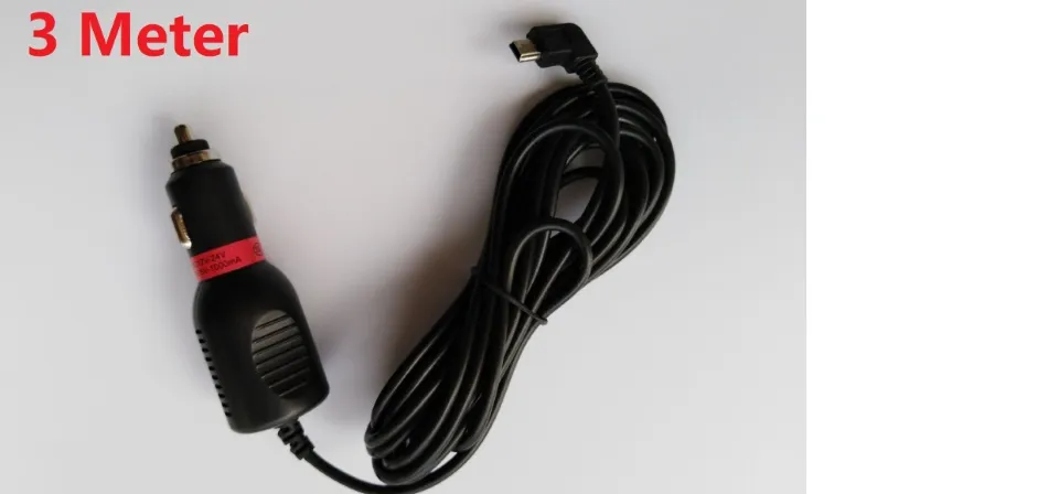 PNI Mini USB 12V/24V-5V 1.5A Car Charger 3.5 m Black