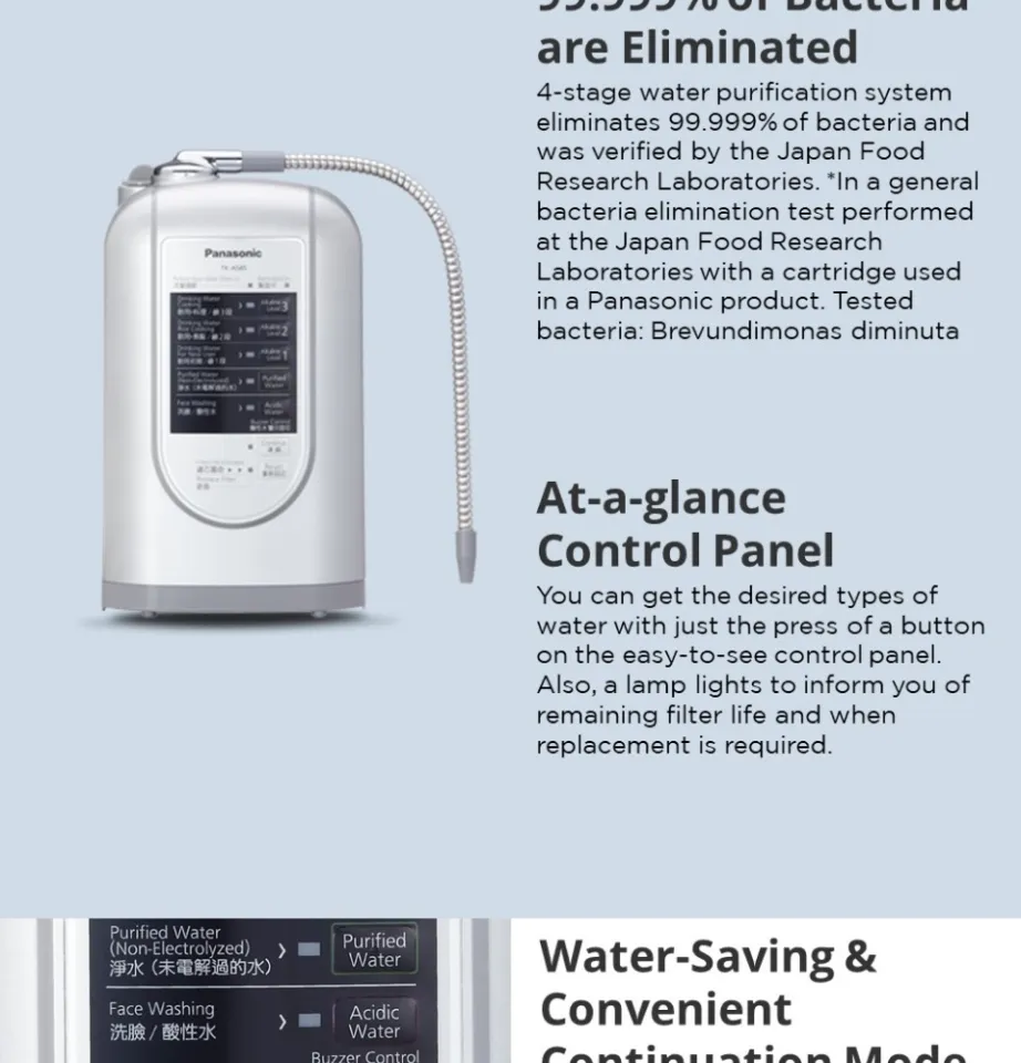 PANASONIC TK-AS45 Alkaline Water Purifier TK-AS45-ZMA Water Filter