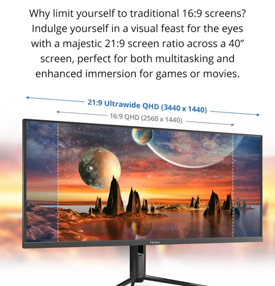 40 Inch Ultrawide 144hz 1440p Monitor PRISM+ PG400U PRO 40 IPS