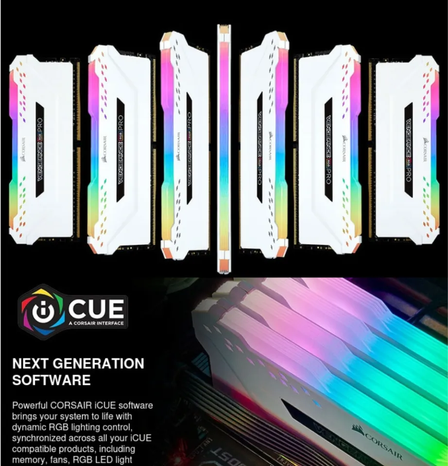 CORSAIR VENGEANCE RGB PRO SL 32GB (2x16GB) DDR4 DRAM 3200MHz C16