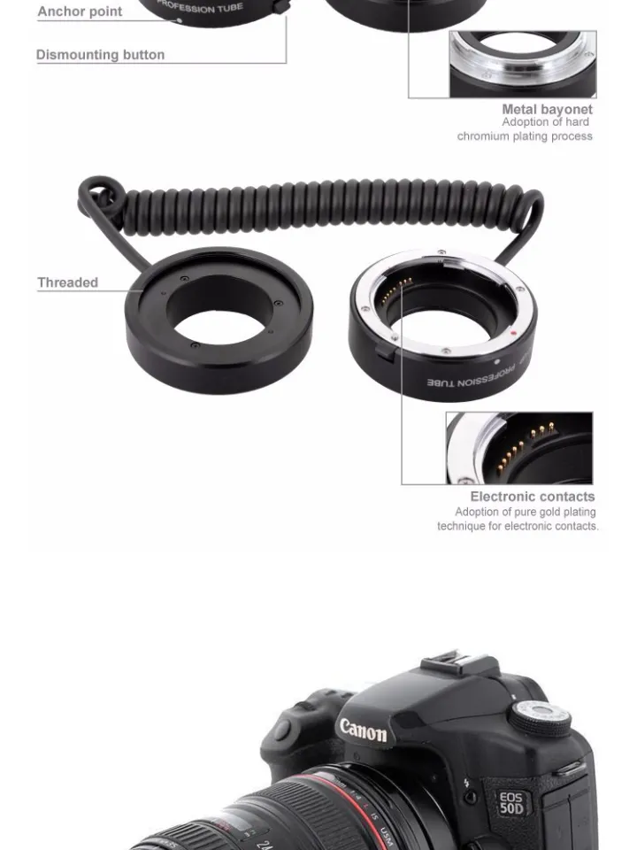 Meike MK-C-UP – Anello Adattatore Per Fotografia Macro Su Canon DSLR Con 4 Anelli (58-77mm)