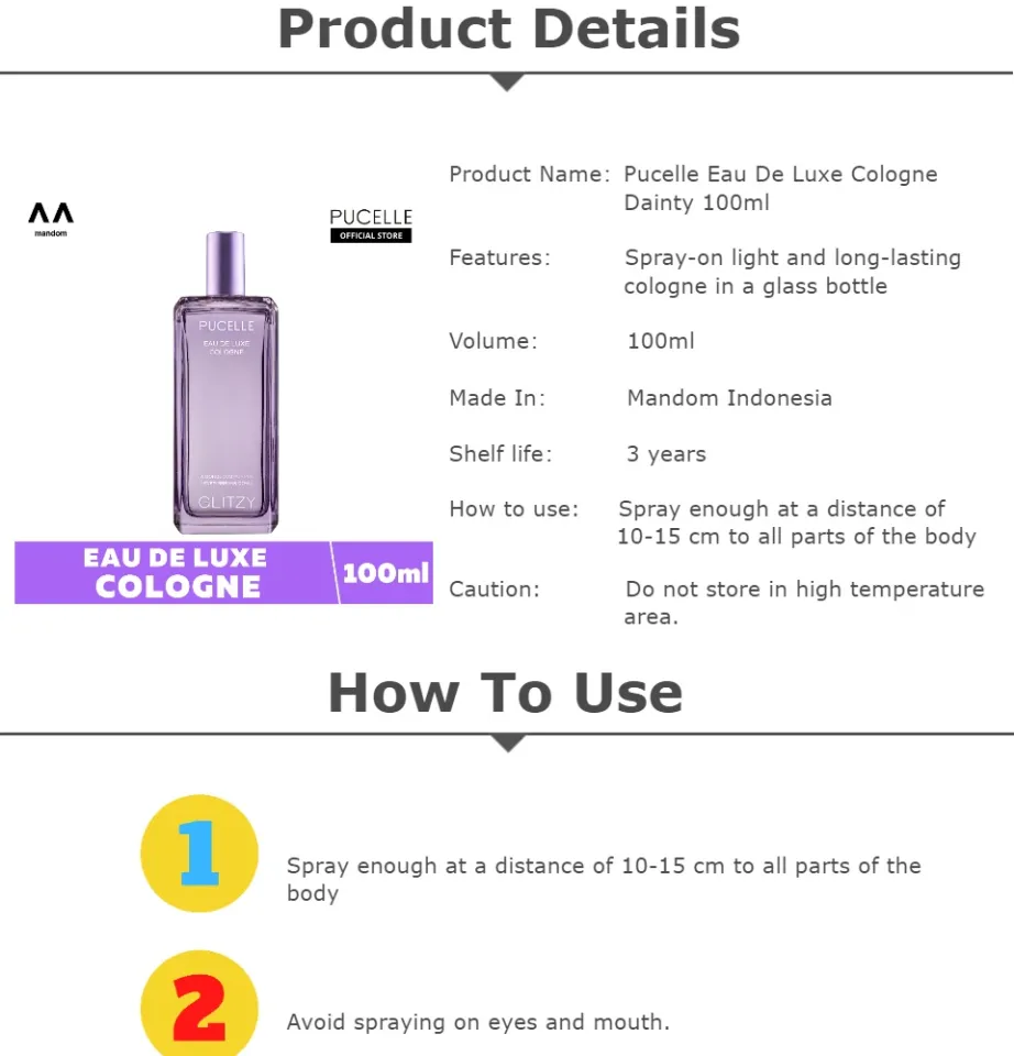 PUCELLE EAU DE LUXE COLOGNE GLITZY 100ml Lazada PH