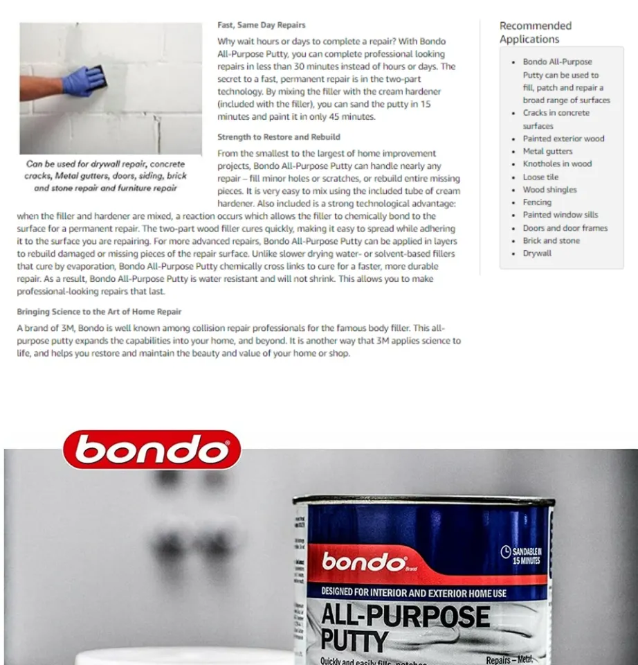 Bondo® All-Purpose Putty