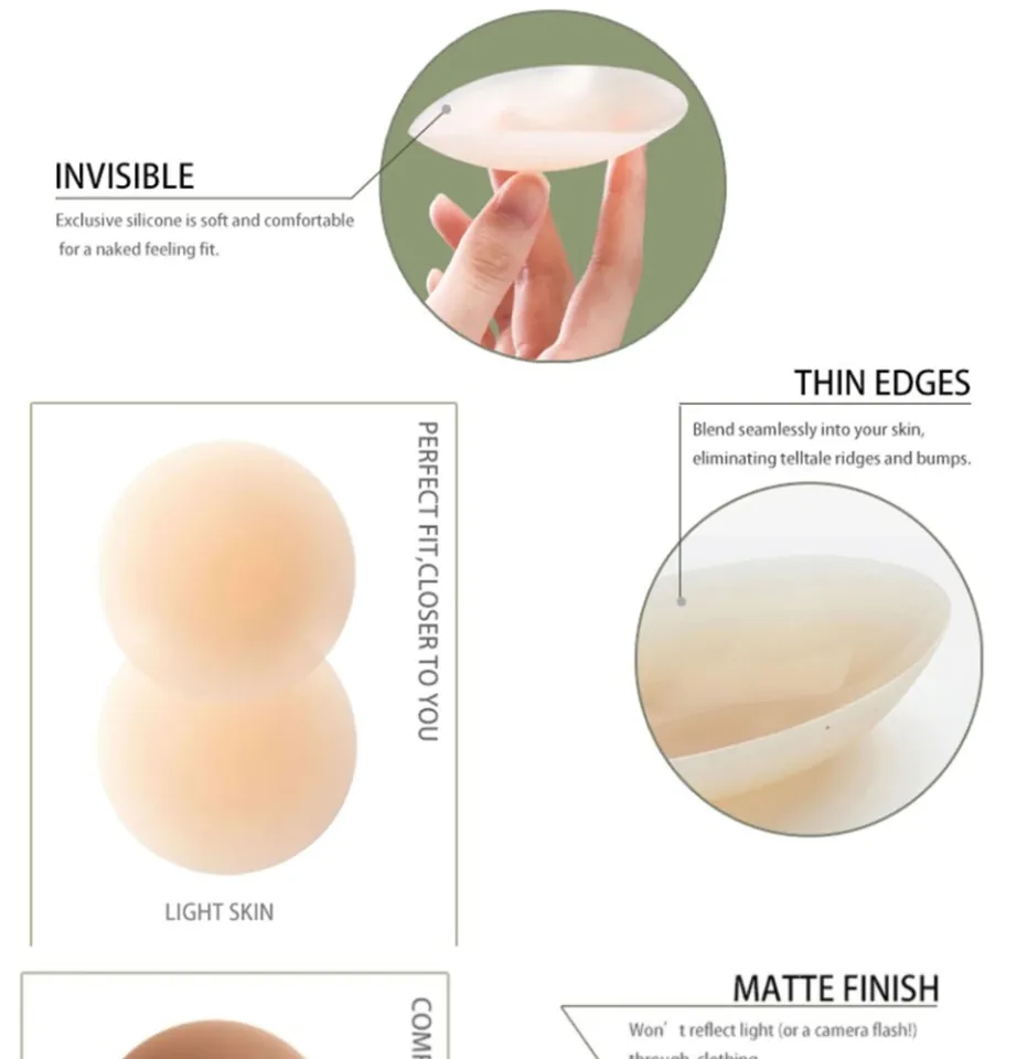 Sale Seamless Nipple Covers (Waterproof Reusable Thin Washable Silicone  Tape Breast Boob Nipple Pasties for Women Soft Adhesive Hypoallergenic  Invisible Comfortable Eco Friendly Pad Self Glue Matte Finish Opaque  Lightweight Hardshell Protective