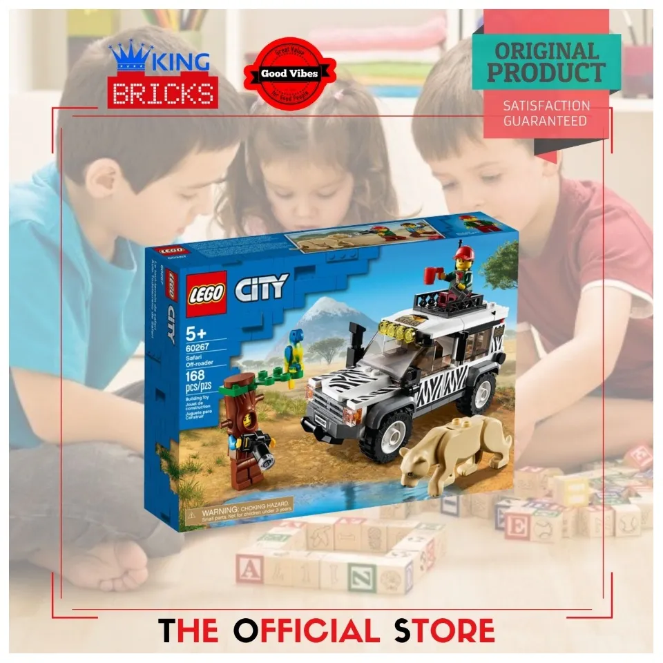 LEGO Original CITY 60267 Safari Off-Roader Mainan Anak Edukasi