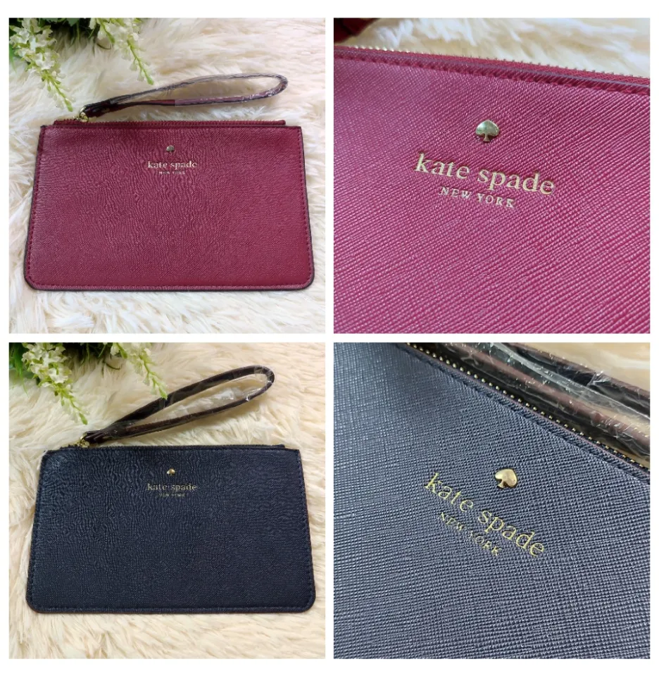 Kate Spade NY Pebbled Leather Large Folding Double Zip Snap Wallet | eBay