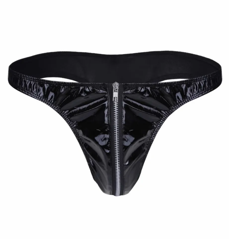 Mens Sexy Open Crotch Leather Shorts For Sex Soft Latex Fetish Brief  Crotchless Latex Underwear Bulge Pouch Sexi 男士性感拉链开档三角裤 PVC亮皮短裤  男士亮皮情趣内衣【Sekexi-220】 | Lazada