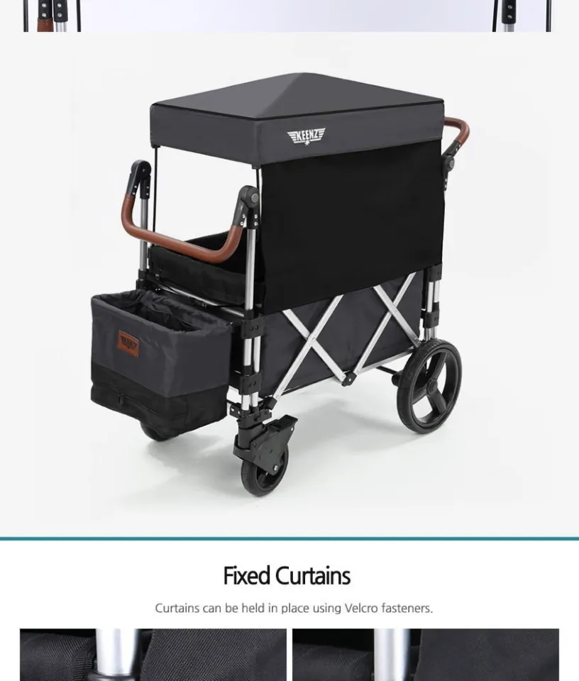 Keenz 7S Premium Deluxe Foldable Wagon-Stroller (Purple Magic