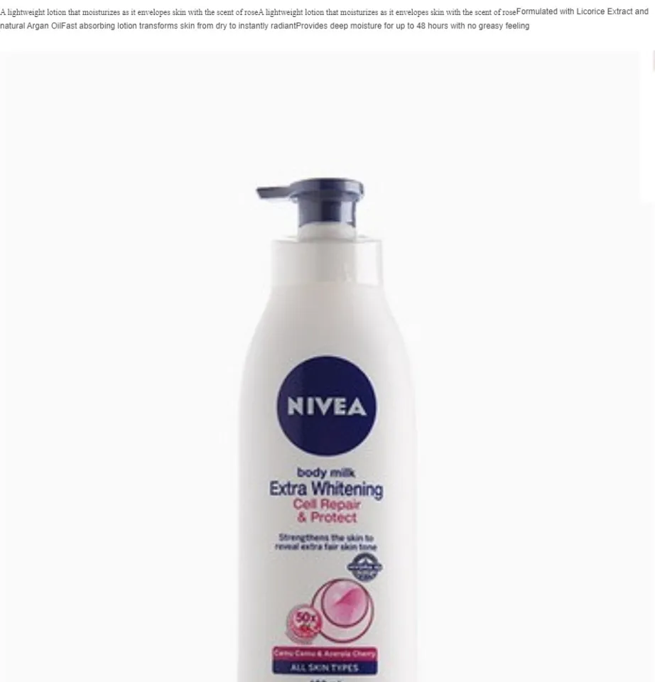 GLOSKIN BEAUTY Nivea Body Milk Extra Whitening Cell Repair