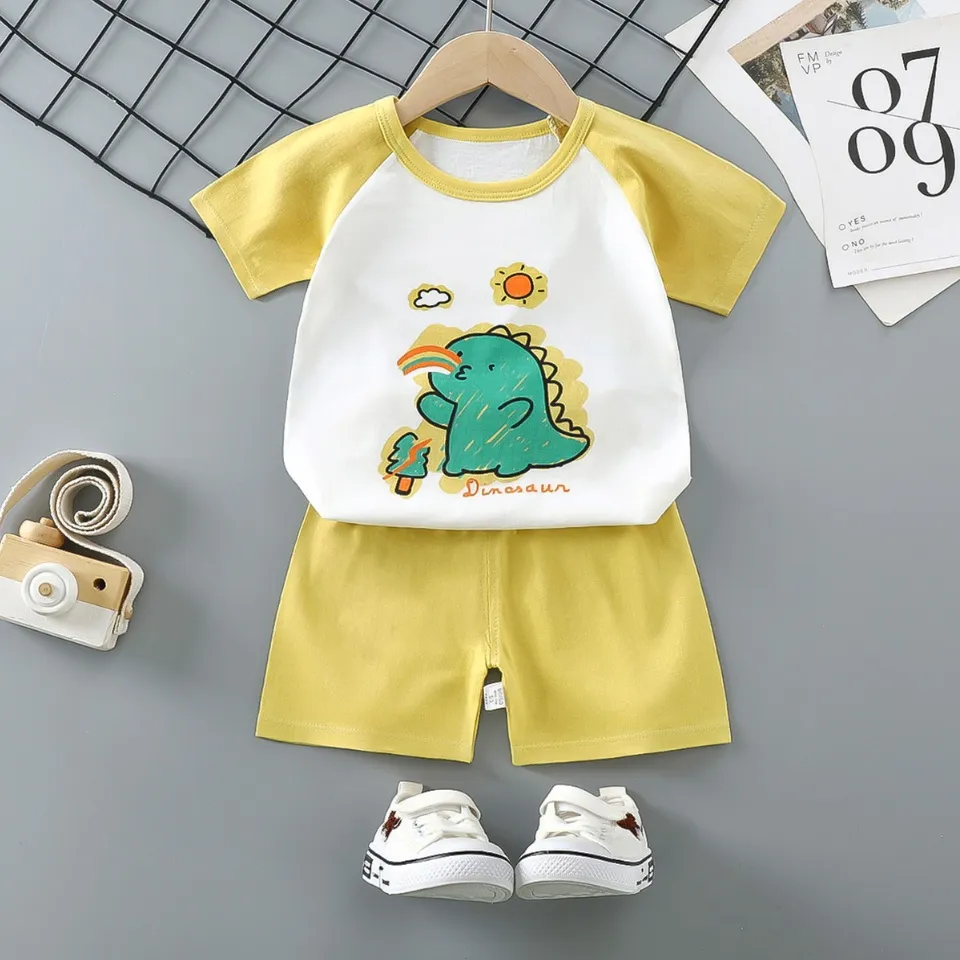 in Baby Boy Kids Summer Short Sleeve Cotton Set T-Shirt Top