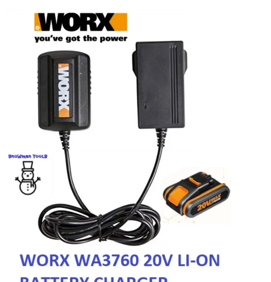 WORX WA3760 20V LI ON BATTERY CHARGER WA3551.1 WG629E.1 WG894E