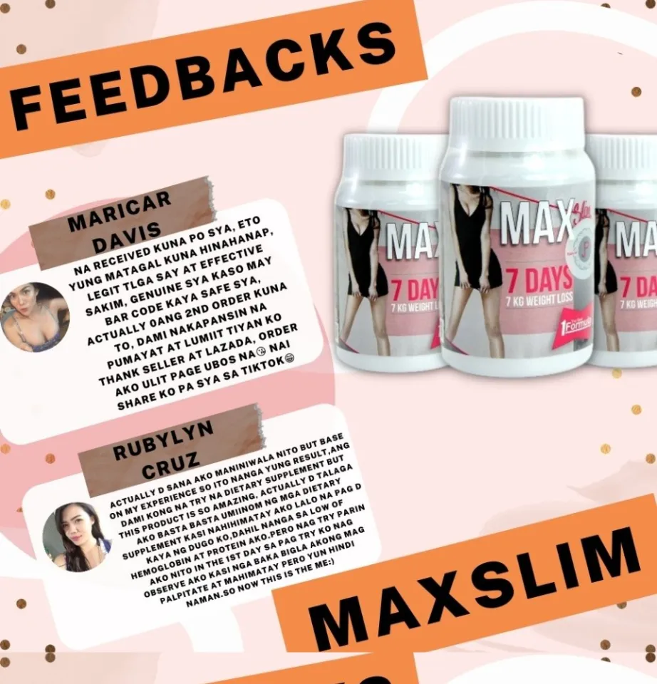 Original Max Slim 7 Days Diet Slimming Capsule Thailand s Best