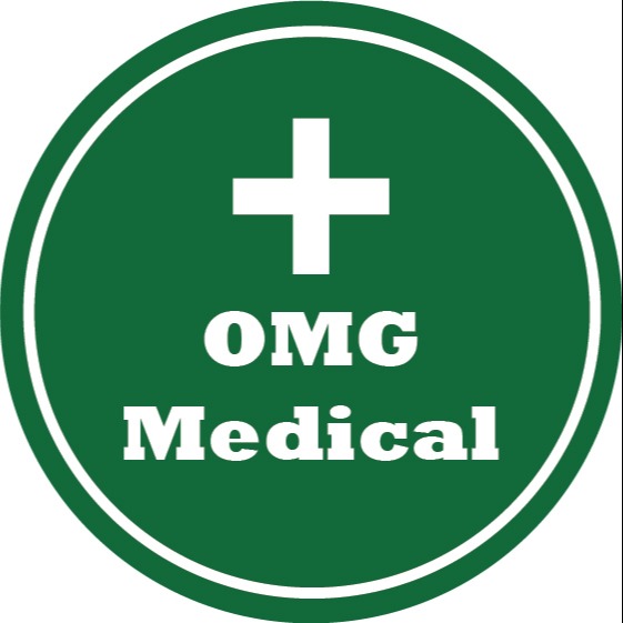 โลโก้ร้าน OMG Medical Store.
