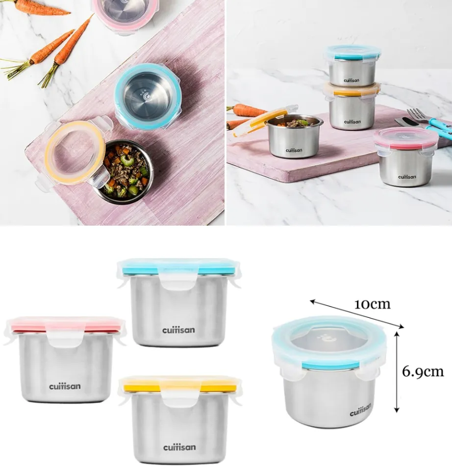 SET OF 3] Cuitisan World's First Microwave Safe Stainless Steel