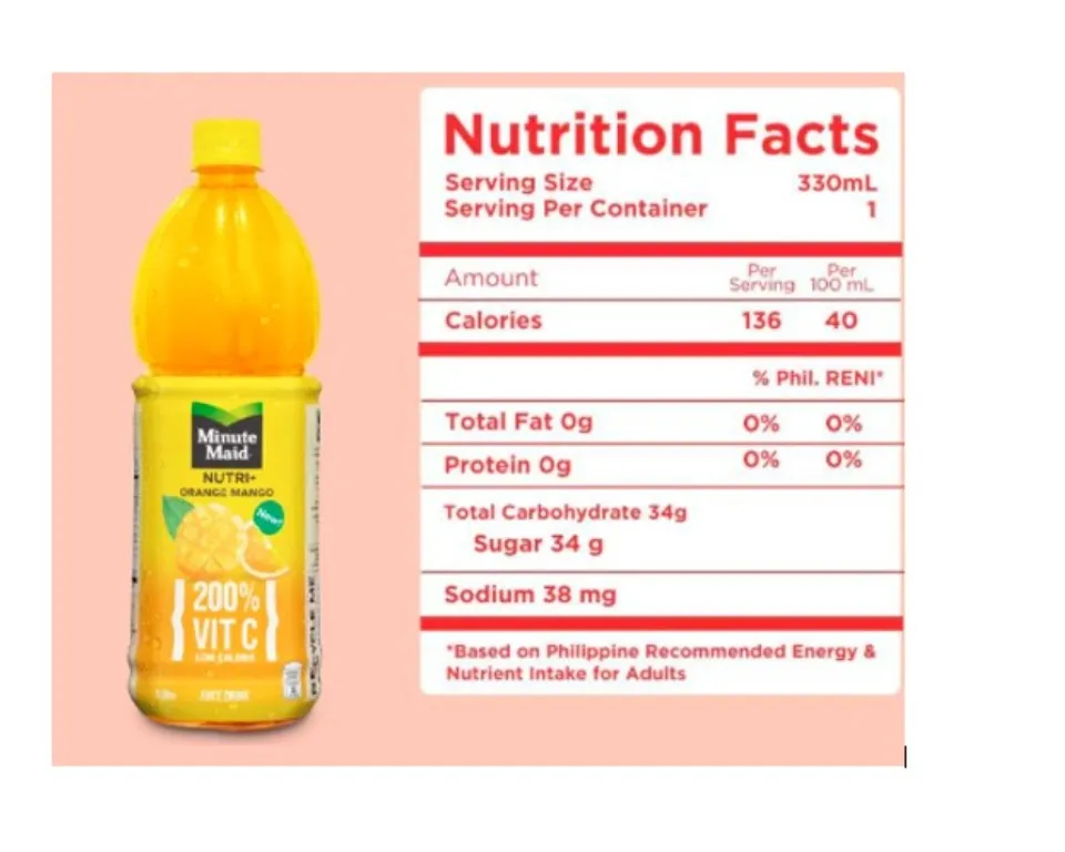 Minute Maid Nutri+ Orange Mango 1L Pack of Lazada Lazada PH