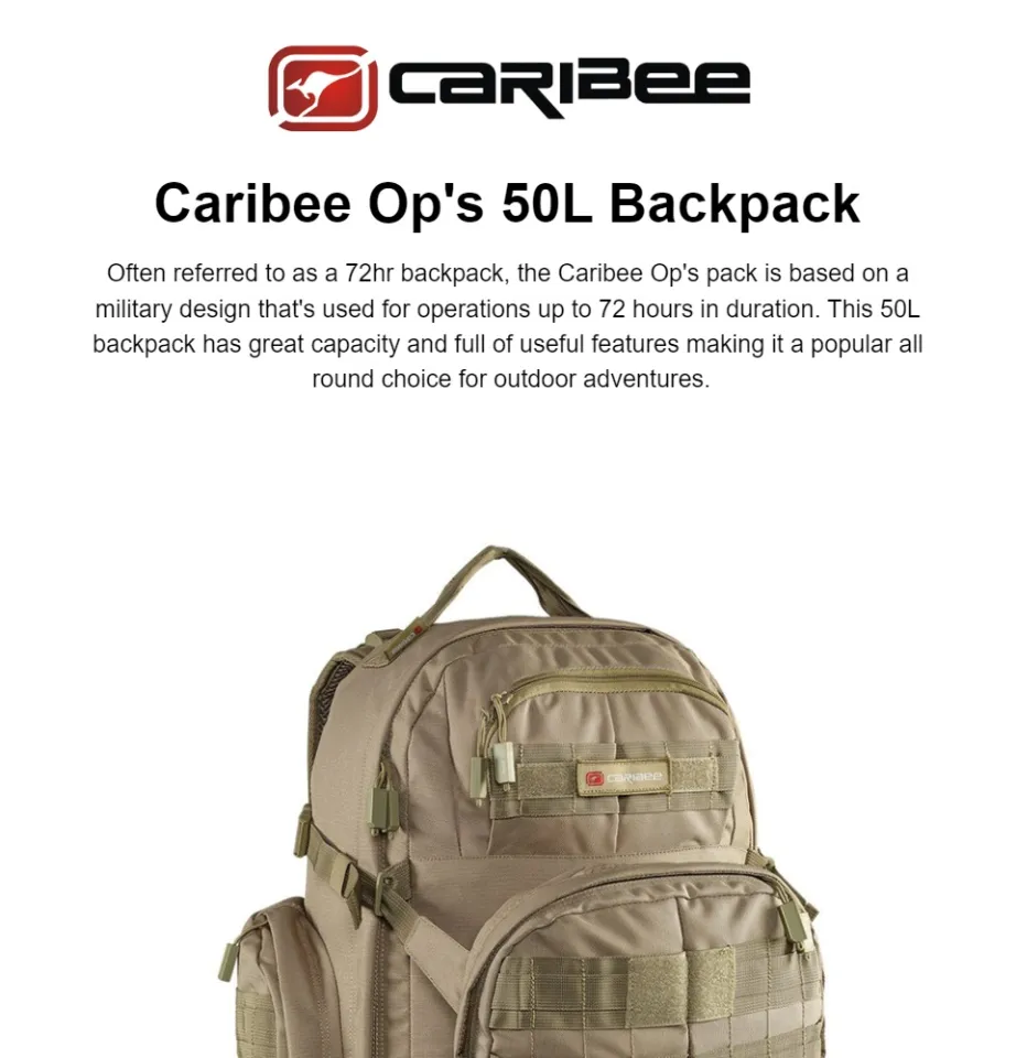 Australia Imported Caribee Op s 50L Backpack Military Design Outdoor Hiking Bag Beg Travel Backpack Lazada