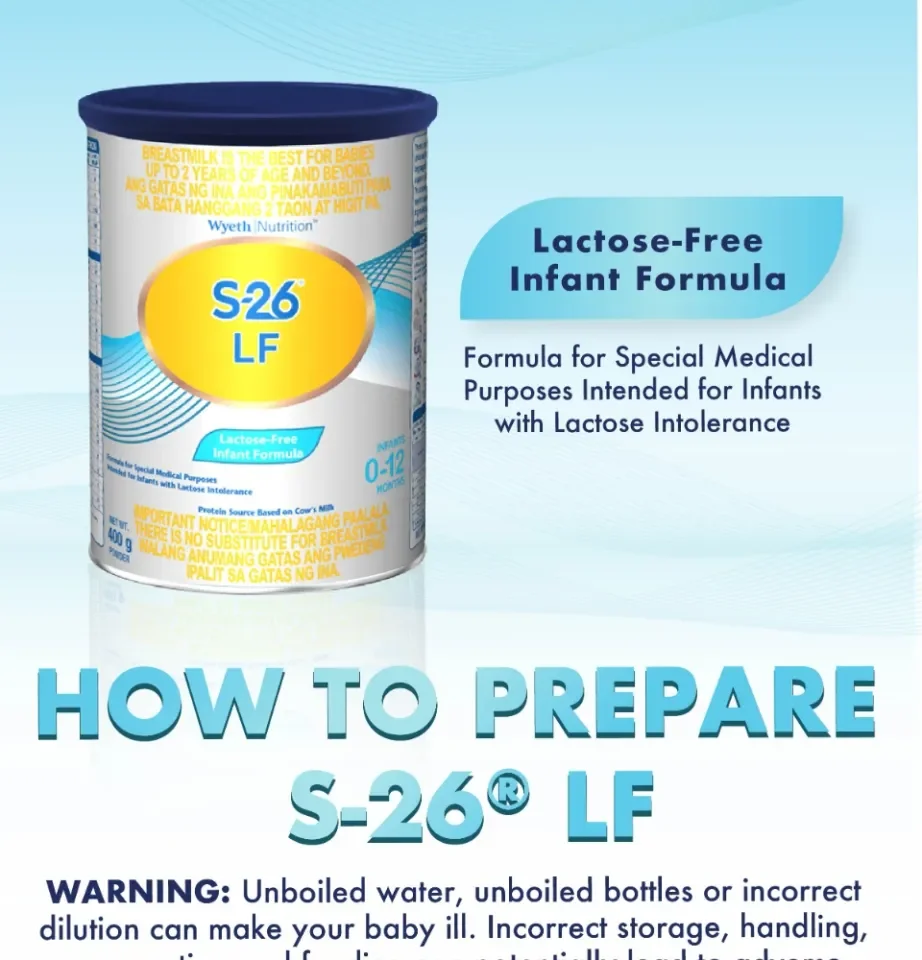 Lactose free best sale formula s26