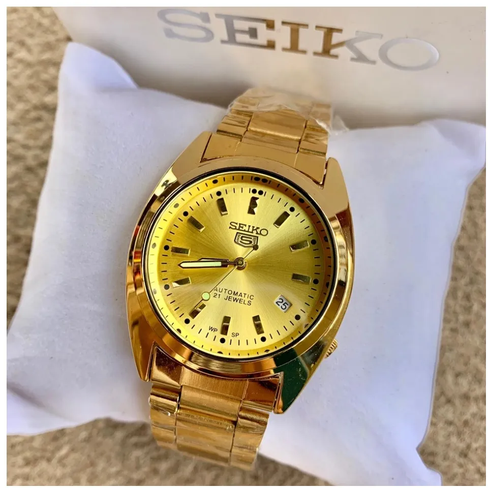 Seiko 5 gold 2025 plated price