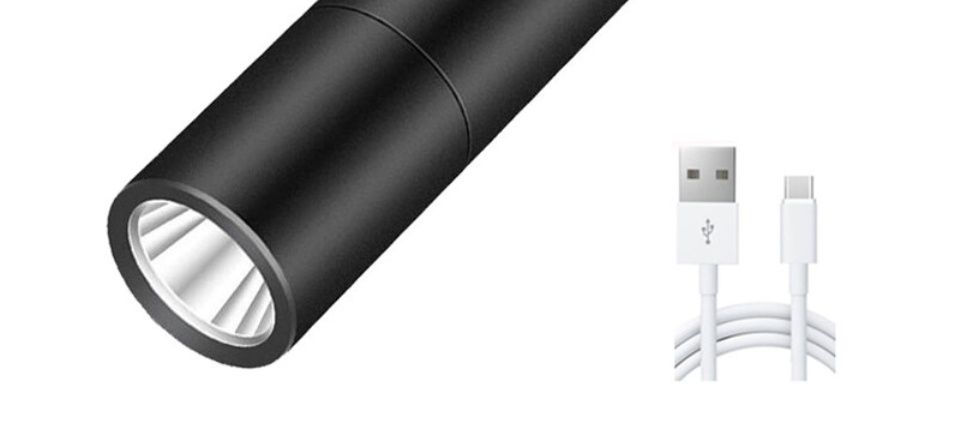 Mini lampe torche led rechargeable pour randonnée et pêche_voghion.com