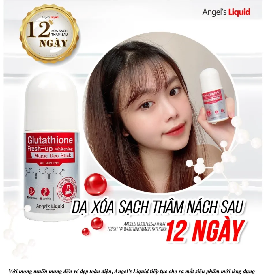 [PHIÊN BẢN NÂNG CẤP] Lăn Khử Mùi Giảm Thâm Vùng Nách Angel's Liquid Glutathione+ Niacinamide Fresh Deodorant 60ml _ Angel's Liquid Chính Hãng