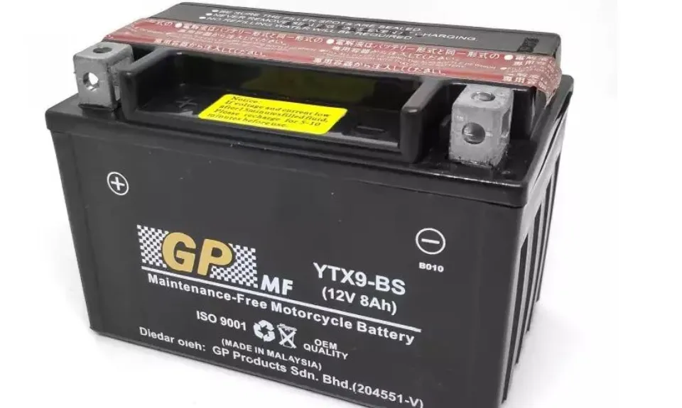 GP YTX9 BS Maintenance Free Motorcycle Battery For Modenas Bajaj