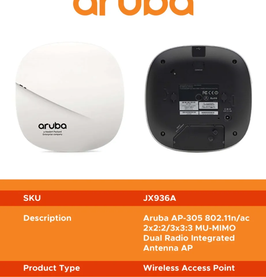 Aruba|HPE JX936A|Aruba AP305 Series Access Points|Aruba AP-305