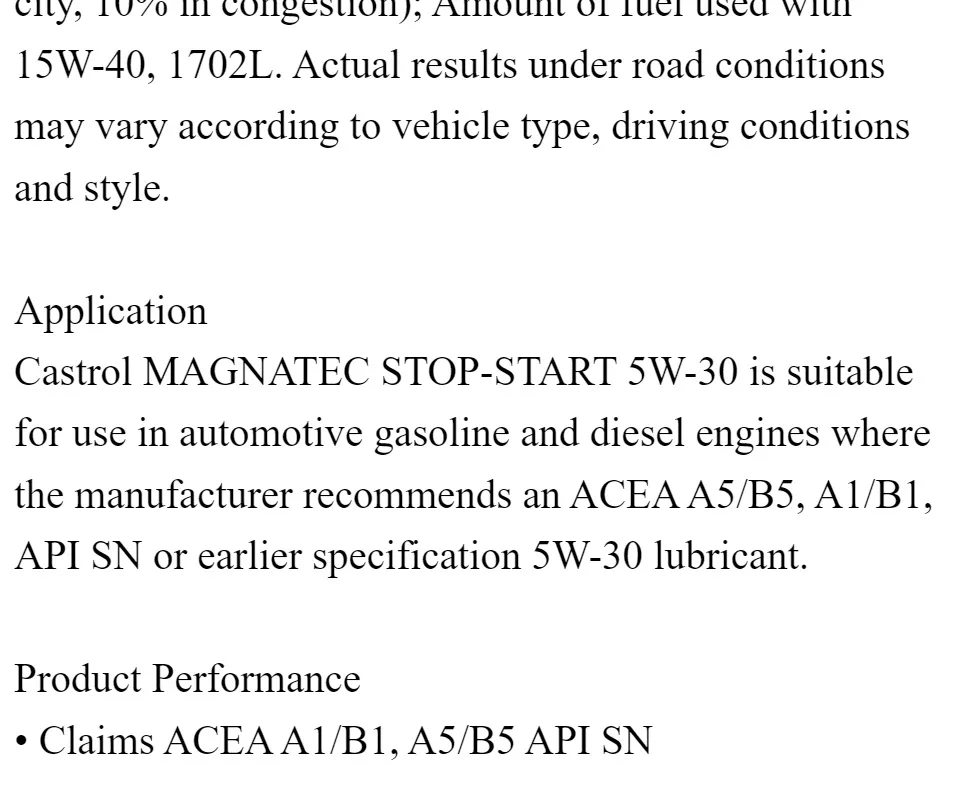 Castrol MAGNATEC Stop-Start 5W-30 for Petrol, Diesel, and Hybrid Vehicles  (4L)