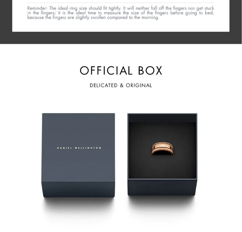 Ring size guide daniel wellington hot sale