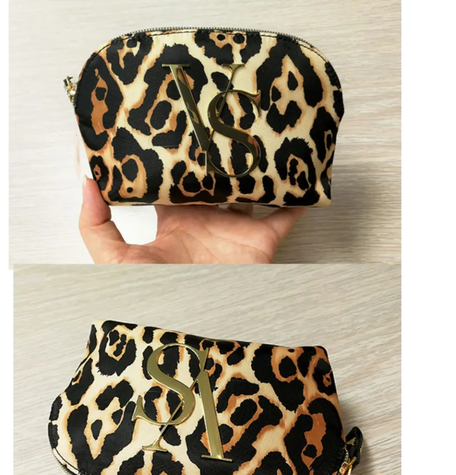 Ready Stock*Original Victoria's Secret Leopard Cosmetic Case Makeup Bag  Pouch Beg Perempuan 女士化妆包小包零钱包手拿包 (VCHB-215)