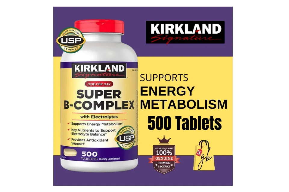 Kirkland Signature Super B-Complex with Electrolytes, 500 Tablets