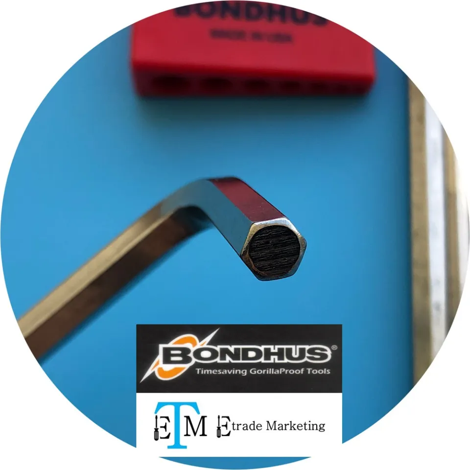 Bondhus Innensechskantschlüssel 8 Mm – Mit Kugelkopf, 195 Mm Lang, BriteGuard Finish