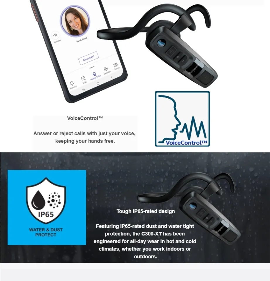 JABRA BLUEPARROTT BLUETOOTH HEADSET C300-XT Wireless Noise