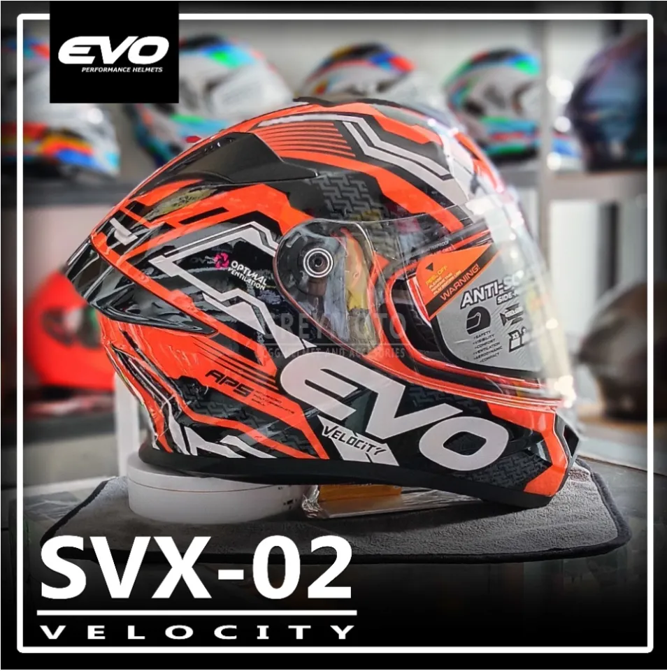 Evo helmet orange store black