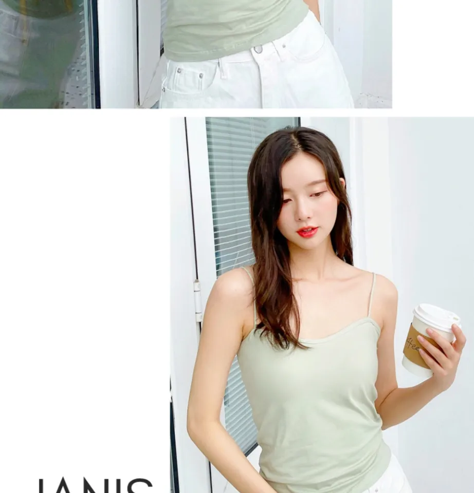 Einashop Janis Camisole with Padded Bra All in One Lazada SG Ship*