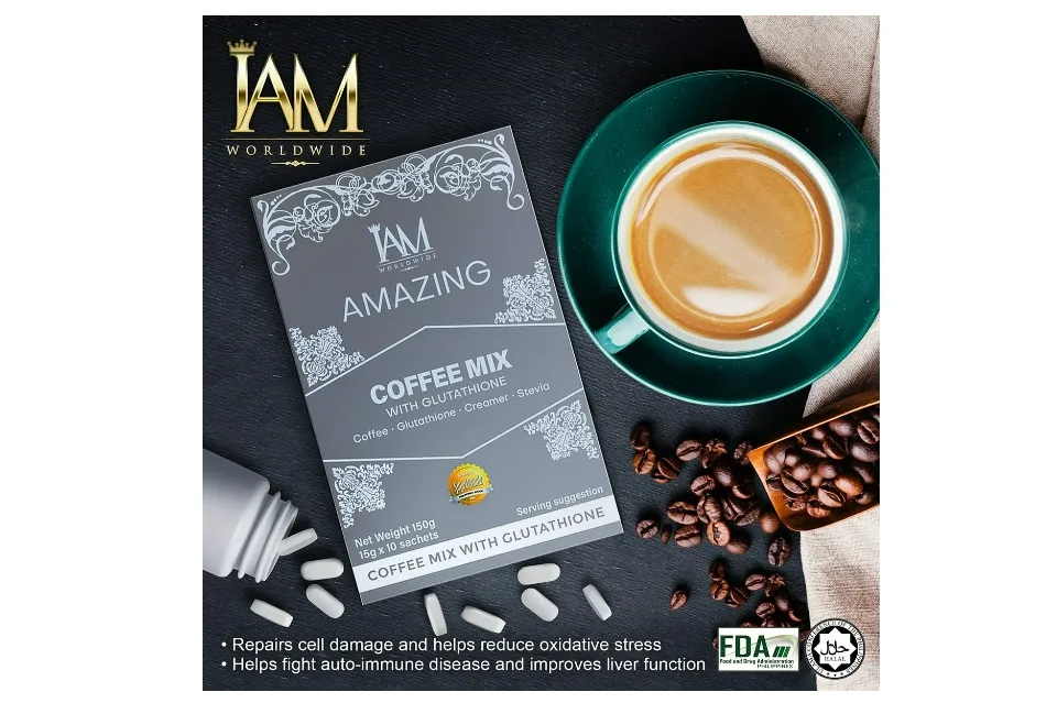i am amazing coffee mix with glutathione IAM WORLDWIDE Amazing Coffee Mix with Glutathione | FREE SHIPPING Enormous Coffee Cup Fantastic Café World Café Amazing Tea - Lazada