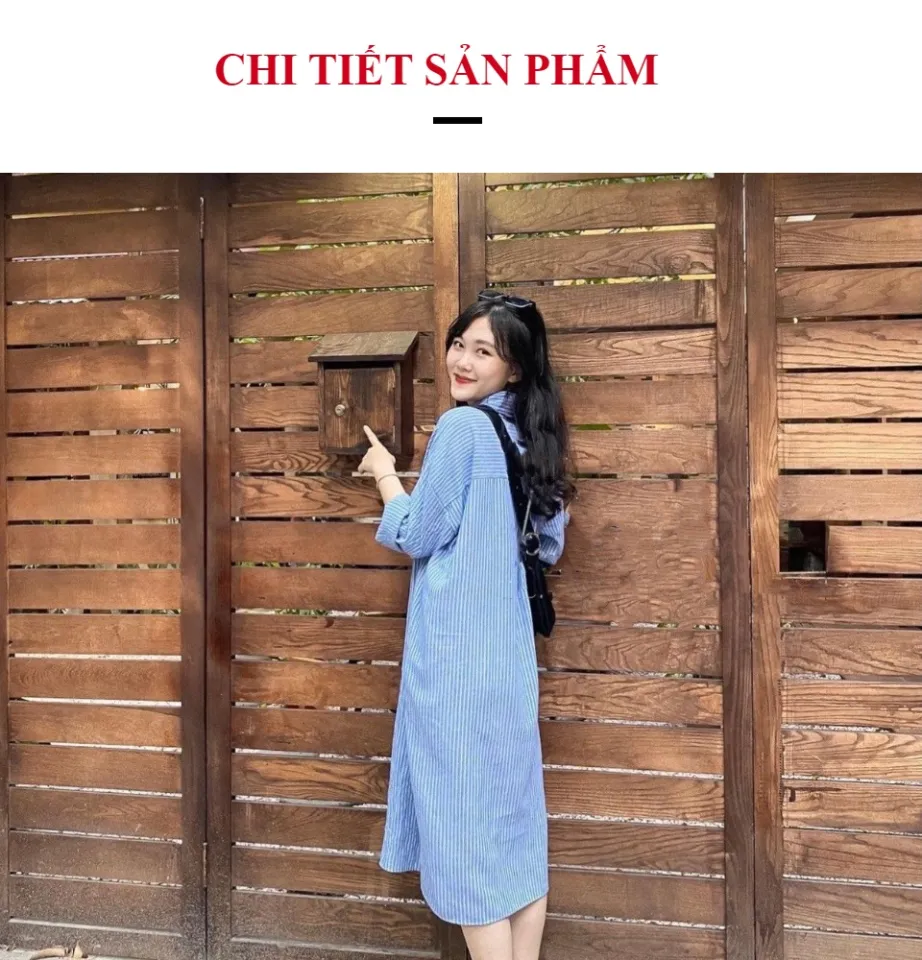 ORDER) Váy sơ mi xòe dài thắt eo thiết kế phối 2 màu style Hàn Quốc sang  trọng | Shopee Việt Nam