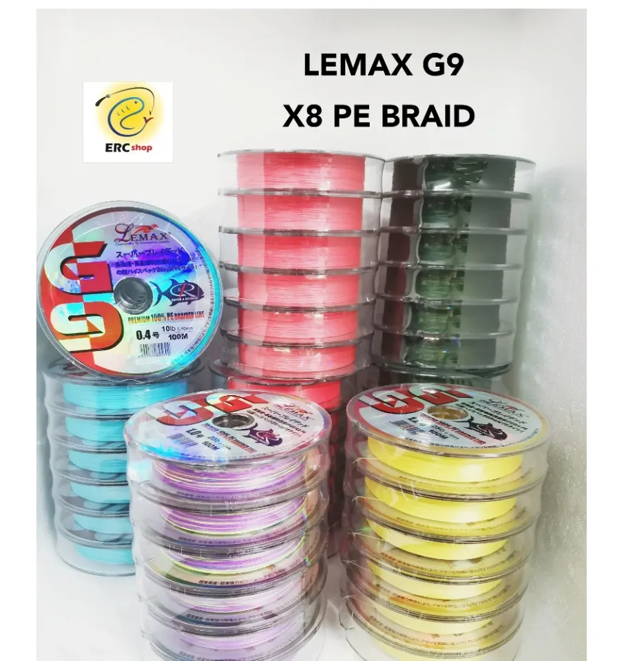 LEMAX G9 X8 PREMIUM 100% PE BRAIDED FISHING LINE 100M