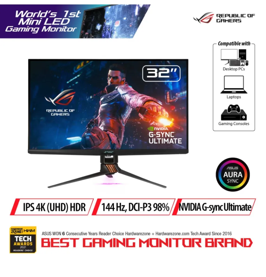 ASUS ROG SWIFT PG32UQX NVIDIA G-SYNC Ultimate Gaming Monitor – 32