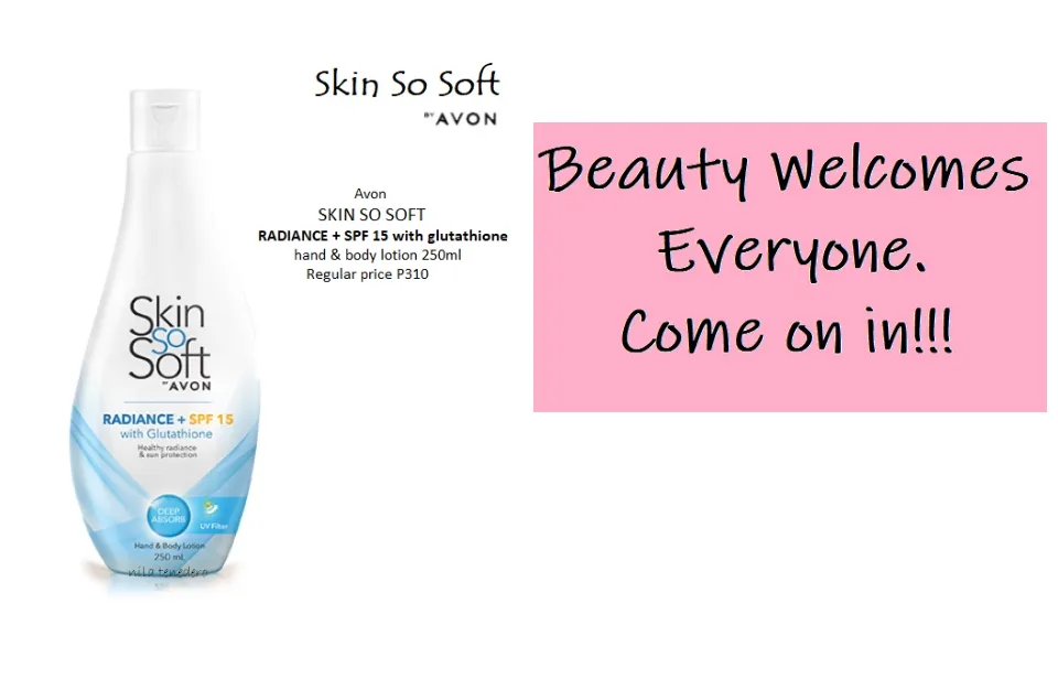 Avon SKIN so SOFT RADIANCE + SPF 15 with glutathione hand & body lotion  250ml Spf 15 Sun Protection Lotion For All Skin Types Deep Absorb Complex  Moisturizing Lotion 250Ml - Lazada